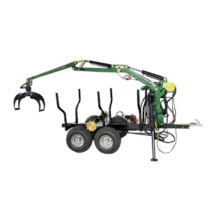 トラクター/農場/Const用クレーン付きTowable小型自己ローディングログローダー木材トレーラー - Product Image 4