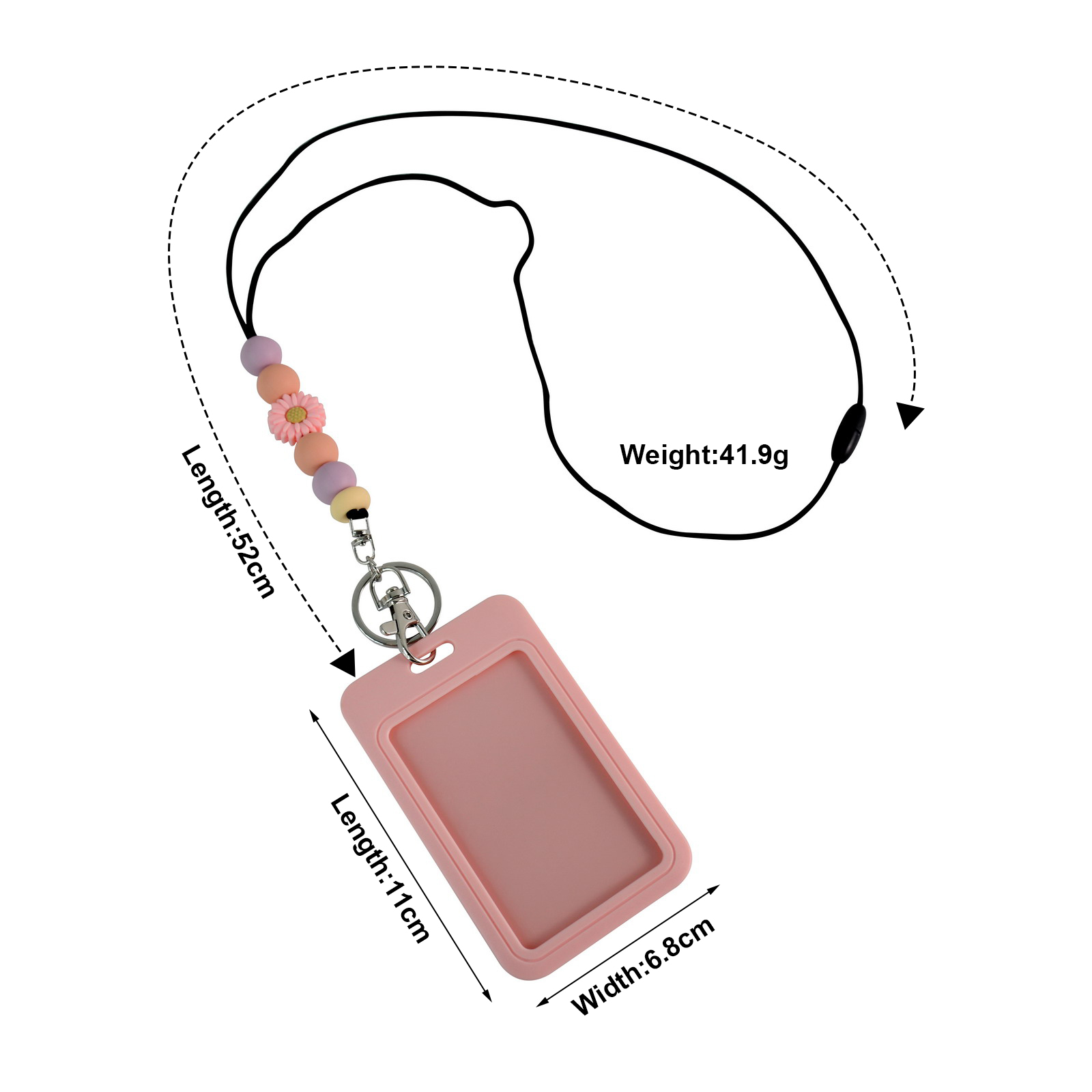 Wholesale China Multi-colors Durable Waterproof Silicone Lanyards for ID Card & Certificate Accessories Image 4