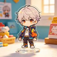 Support publicitaire lenticulaire Kpop personnalisé en acrylique, effet dessin animé, à secouer, DIY, personnage transparent dépoli, UV, effet arc-en-ciel, usine ODM