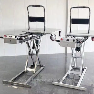 Tables élévatrices hydrauliques portables à ciseaux <span class=keywords><strong>électrique</strong></span>s avec <span class=keywords><strong>rail</strong></span> <span class=keywords><strong>coulissant</strong></span> <span class=keywords><strong>pour</strong></span> manutention de marchandises en voiture, hauteur de levage 66 cm avec chariot - Product Image 1