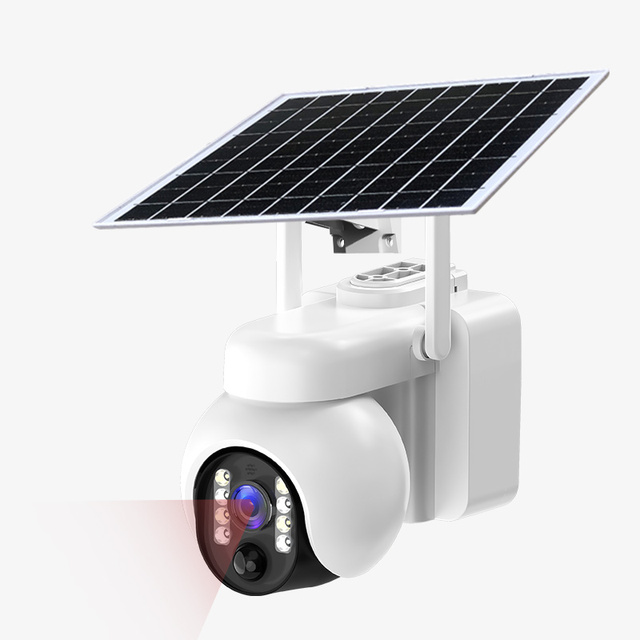 Outdoor Solar Battery Night Vision Camera 4G Always Video Mode Wifi PIR Human Detection CCTV PZT-for Memory Card Data Storage