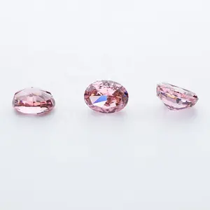 Fashion Style 7A Dark Pink Ice Cut Oval Shape Loose CE Gemstone 2*4mm-10*12mm Synthetic Cubic Zirconia Jewelry Wholesale Prices