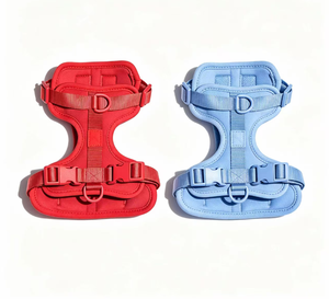 Wear Resistant Neoprene Dog <b>Harness</b> Set Custom <b>Pet</b> Collar Bungee Leash Shockproof Padding Vest Style <b>Harness</b> for Large Dogs - Product Image 3