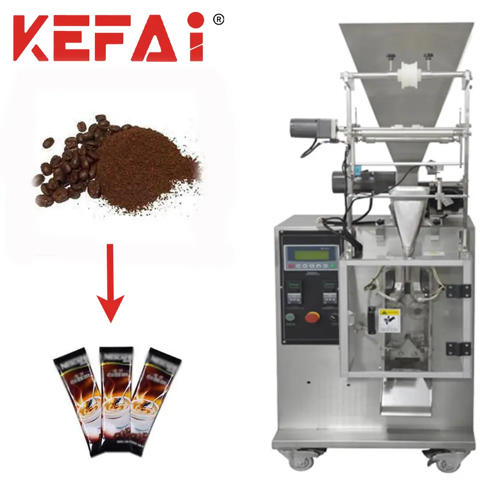 KEAFI High Accuracy Coffee Powder Sachet Bag Auger Screw Filling Automatic Back Sealing Packing Machine