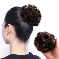 Fascia per capelli con cacca nera e marrone 8P elegante accessorio per lo Styling Chignon - Product Image 1