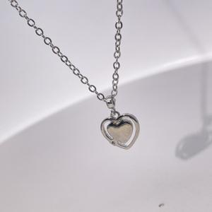 Collar con Colgante de Doble Corazón de Plata de Ley 925 con Piedra CZ de Tianyu Gems, Joyería Romántica de Amor para Mujer - Product Image 2