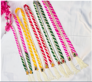 Guirlandes en tissu rayé coloré, décoration bohème pour la maison, pour les mariages, les fêtes, utilisation en intérieur - Product Image 1