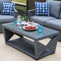 Einzigartiges Design Hochwertige Outdoor Rattan Aluminium Möbel Garten Sofa Set Patio Sofa Set für Innenhof und Park