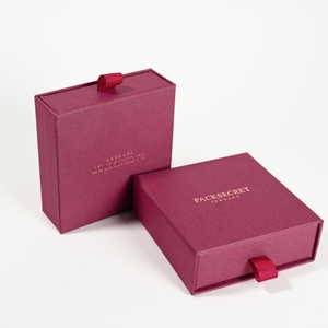 Custom Logo Sliding Drawer Jewelry <b>Box</b> Paper Necklace <b>Gift</b> <b>Box</b> with Sponge Insert Premium Jewelry Packaging <b>Box</b> - Product Image 4