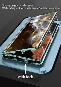 Cubierta completa de 360 grados Anti Peep Electroplate Metal vidrio templado magnético a prueba de golpes <span class=keywords><strong>funda</strong></span> de teléfono para S25 S24 S23 S22 - Product Image 6