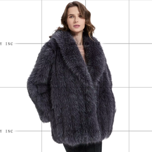 Parka Chaude d'Hiver pour Femme en Fausse Fourrure de Renard Moelleuse, Luxe Écologique, Grande Taille, Traitement Teint - Product Image 1