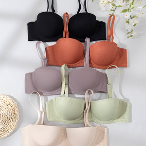 Reggiseno con Ferretto Multicolore, Spalline Regolabili a U, <span class=keywords><strong>Push</strong></span>-<span class=keywords><strong>up</strong></span> con Tre Ganci, Intimo Modellante per Donne - Product Image 6