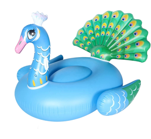 Flotador Inflable de Pavo Real para Piscina - Material de PVC con Capacidad de hasta 100 kg, Uso Interior/Exterior - Product Image 1