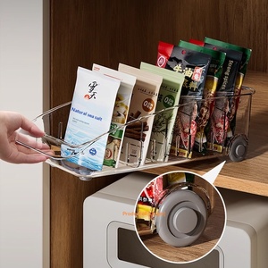 GREENSIDE Contenitore in Plastica <span class=keywords><strong>per</strong></span> Frigorifero, Stile Giapponese, con Ruote, Cestello Rettangolare Divisorio <span class=keywords><strong>per</strong></span> Snack - Product Image 2