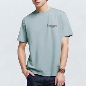 T-shirt uni en coton 100% pour homme, de haute qualité, personnalisable, confortable, multicolores, décontracté, avec logo personnalisé - Product Image 1