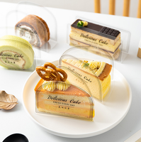 100 pièces Mousse transparente entourant le bord plateau d'emballage collier de gâteau en plastique clair conteneur à Dessert pour la décoration de cuisson