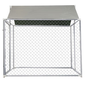 กรงสุนัขกลางแจ้งขนาดใหญ่ ตาข่ายลวดตาข่ายแบบเชื่อม รั้วฟาร์ม 2x2x2.3ม. ทอจากเหล็กชุบสังกะสี กันน้ำ ผลิตตามสั่ง - Product Image 4