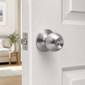 Keyed Entry <strong>Door</strong> Knob Interior Standard Ball Stainless Steel Tubular Round <strong>Door</strong> <strong>Lock</strong> <strong>for</strong> <strong>Bedroom</strong> Bathroom Passage - Product Image 5