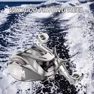 Carrete <span class=keywords><strong>de</strong></span> Pesca <span class=keywords><strong>de</strong></span> Metal HD Master para Pesca en Ríos, Arroyos y Mar - Uso con Mano Derecha, Carrete <span class=keywords><strong>de</strong></span> Alambre <span class=keywords><strong>de</strong></span> Metal - Product Image 2