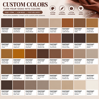 Élastique à cheveux surdimensionné en satin marron moka personnalisé en usine, doux, avec étiquette logo tissée, pour queue de cheval