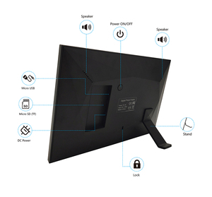 Marco de fotos digital personalizado, pantalla táctil de 10 pulgadas, Android, con Marco, compatible con carga remota, fotos y vídeos - Product Image 5