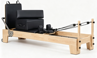 Reformer de Pilates en bois de hêtre MJD, machine de Pilates de qualité professionnelle, adaptée aux séances de Pilates et de yoga.