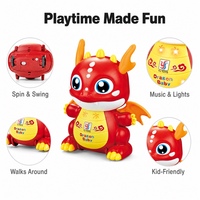 Jouet à pousser Dinosaure Bébé Adorable avec Musique, Lumières LED et Fonction Pivotante pour Tout-petits de 1, 2, 3 Ans – Cadeau Éducatif Précoce pour Enfants