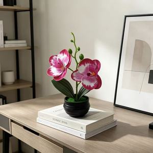Orquídea Phalaenopsis Artificial Paulon de 18 cm de Altura, Planta en Maceta de Plástico Suave para Decoración del Hogar y Accesorios de Fotografía - Product Image 4