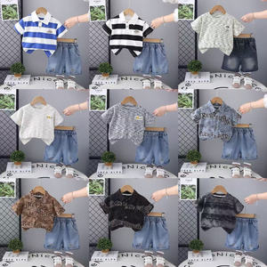 ชุดเสื้อผ้าแขนสั้น<span class=keywords><strong>เด็ก</strong></span>ผู้ชายและ2026แบบใหม่มีกระเป๋าซิปสำหรับฤดูใบไม้ร่วงชุดกีฬาผ้ายีนส์ใหม่ฤดูร้อน - Product Image 5