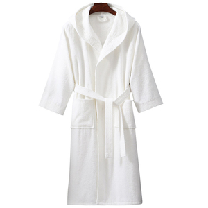 Factory Direct Supply Hooded Terry Cloth Robes Women Men Hotel Long Nighty Dress Towel Cotton Couples Bathrobe With High Quality