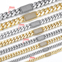 Bracelet Chaîne Cubaine NUOYA en Argent Sterling 925 avec Moissanite de Luxe, Testeur de Diamant Inclus, Bijoux Tendance pour Rappeurs