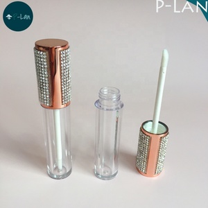 P-Lan品牌库存美人鱼彩虹闪光粉色紫色珍珠顶部金属6毫升唇彩管带魔杖 - Product Image 4