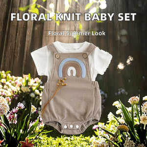 Romper de Punto Floral Unisex para Recién Nacidos y Bebés Pequeños - Product Image 2