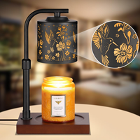 Lampe chauffe-bougie électrique à hauteur réglable et intensité variable pour bougies en pot, idéale pour la décoration de maison neuve et les cadeaux d'anniversaire