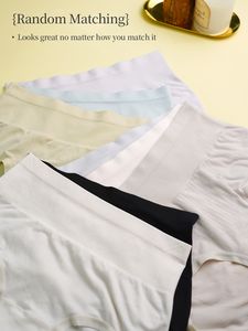 Sous-vêtements pour femmes 7A Soie de mûrier Antibactérien Entrejambe sans taille Haute Briefs de sport fins - Product Image 3