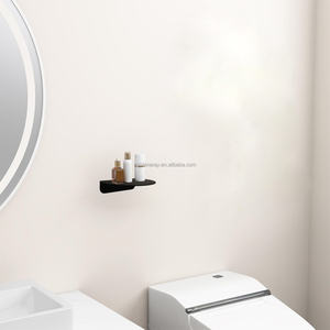 Étagères murales flottantes linéaires modernes en acier robuste noir, design industriel, flexibles, pour salle de bain et <span class=keywords><strong>cuisine</strong></span> - Product Image 4