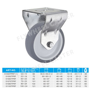 Roda de Borracha Termoplástica TPE de 2 Polegadas, 2.5 Polegadas, 3 Polegadas e 4 Polegadas, Roda Rígida TPR de Baixa Capacidade - Product Image 3