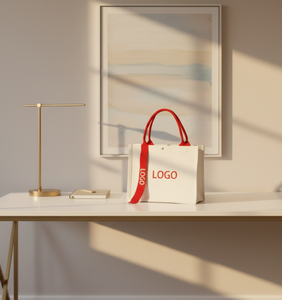 Customized <b>Thick</b> Cotton Canvas Women's Bag with Large Capacity Zipper Chain Decoration Manufacturer Direct Sales Shopping Bag - Product Image 4