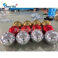 Sphère de boule de miroir gonflable décorative/miroir gonflable de boule de disco de PVC de boules métalliques à vendre
