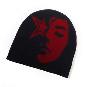 Bonnet tricoté double couche jacquard pour femme, style Skully, unisexe, personnalisé, en gros, pour l'hiver - Product Image 3