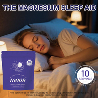 Poudre d'aide au sommeil au magnésium OME avec glycinate de magnésium, L-théanine, mélange de boisson naturelle pour favoriser le sommeil pour adultes