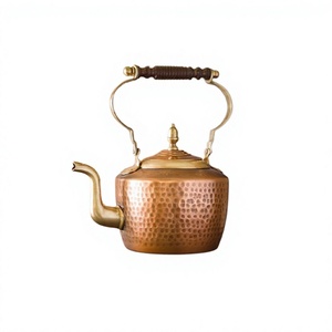 Exclusive Quality Serving Coffee <b>Kettle</b> In Brass And Copper Hammered Tea <b>Kettle</b> For Home Hotel Tableware Use - Product Image 1