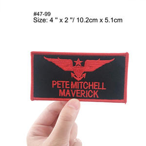 Parche bordado de <span class=keywords><strong>Top</strong></span> <span class=keywords><strong>Gun</strong></span>, etiqueta de nombre de Pete <span class=keywords><strong>Maverick</strong></span>/Nick Goose, parche de brazo de uniforme de vuelo de la Marina de - Product Image 6