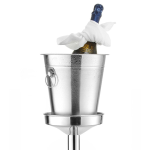 Supporto per secchiello per ghiaccio in acciaio inossidabile alto 74 cm per bottiglie di vino e champagne - Product Image 3