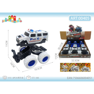 Scatola di esposizione di deformazione inerzia per bambini ABS macchina di plastica della polizia giocattolo veicolo di attrito Truck funzione - Product Image 1