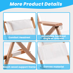 Tùy chỉnh thiết kế sang trọng xách tay gấp mặt trăng ghế cho Tommy Bahama đầy màu sắc OXFORD bãi biển ghế cho cắm trại công viên bằng gỗ ngoài trời - Product Image 6