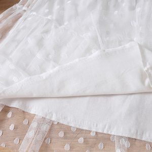 Falda de tutú blanca de malla <span class=keywords><strong>para</strong></span> niños, vestido de princesa de dos piezas <span class=keywords><strong>para</strong></span> bebé con <span class=keywords><strong>Blusa</strong></span> de algodón, venta al por mayor - Product Image 6