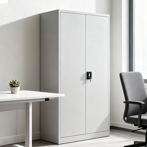 <span class=keywords><strong>Armoire</strong></span> de classement commerciale moderne en acier robuste à 2 portes, <span class=keywords><strong>ignifuge</strong></span>, gain de place, avec serrure à clé - Product Image 4