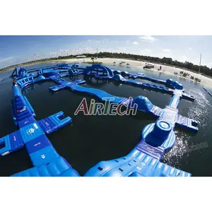 सबसे अच्छा गुणवत्ता नीले inflatable एक्वा खेल उपकरण झील सस्ते पानी पार्क वयस्क और बच्चों के लिए बड़े गेंदों के साथ
