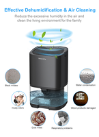 Déshumidificateur d'air portable familial OEM 1,0 L, mini, best-seller, faible bruit, pour usage domestique